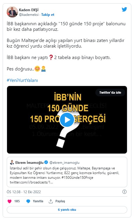 Ekrem İmamoğlu'ndan tabela oyunu! 15 yıllık yurdu yeniden açtı!